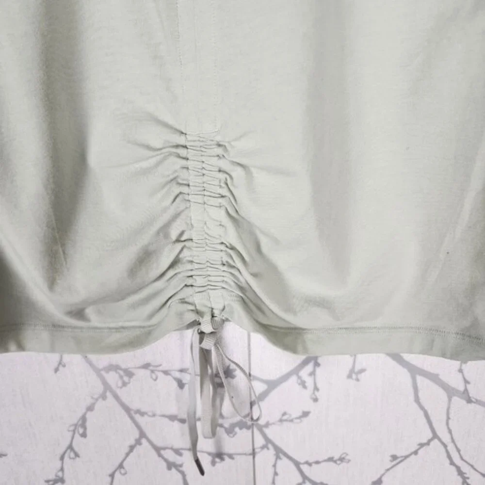 Lululemon Springtime Green Pima Cotton Cinch Me Up Front Tank - Picture 3 of 5